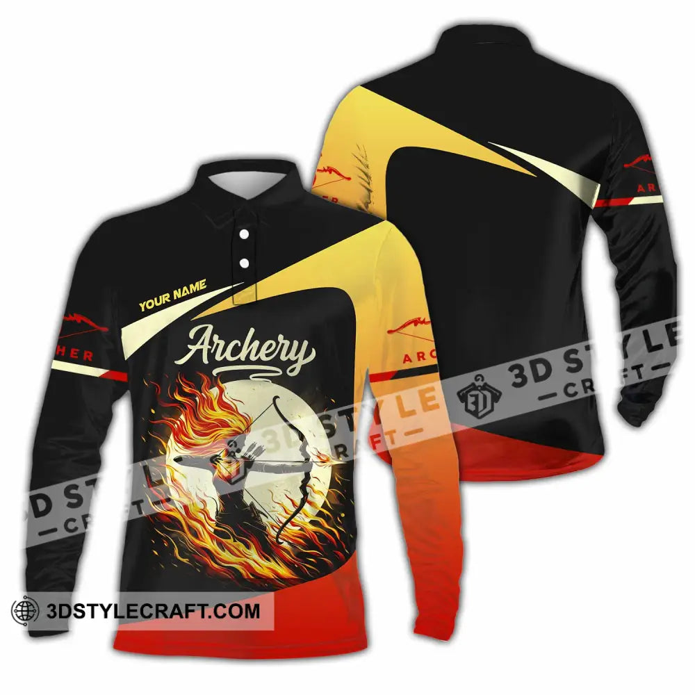 Unisex Shirt - Custom Archery Shirt Long Sleeve Polo / S T-shirt