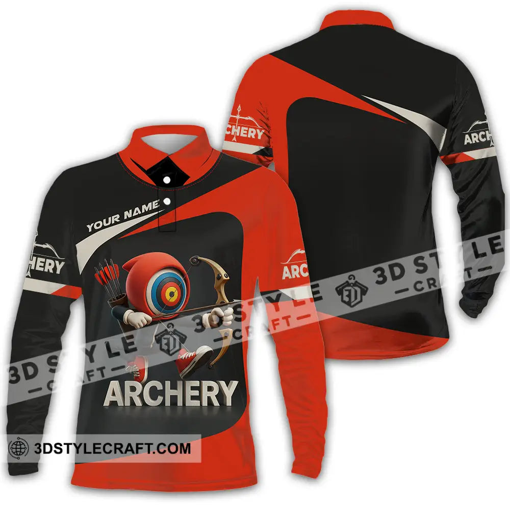 Unisex Shirt - Custom Archery Shirt Long Sleeve Polo / S T-shirt
