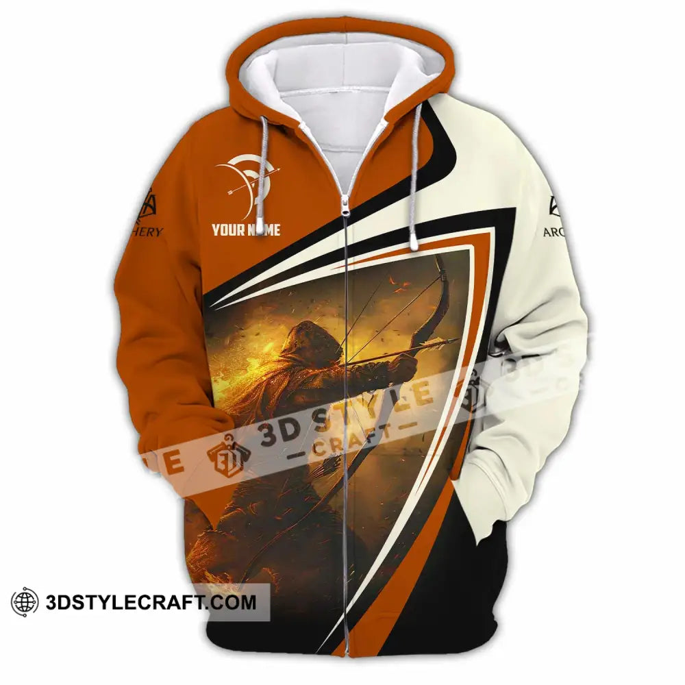 Unisex Shirt - Custom Archery Lover Sport Shirt Zipper Hoodie / S T-shirt
