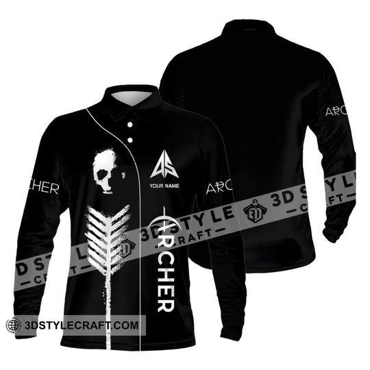 Unisex Shirt - Custom Archery Skullcap, Archery Player Shirt style option 3