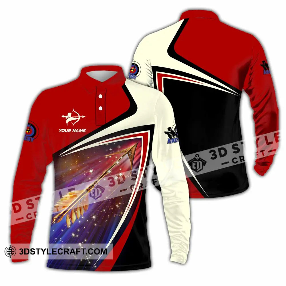 Unisex Shirt - Custom Archery Sport Lover Shirt Long Sleeve Polo / S T-shirt