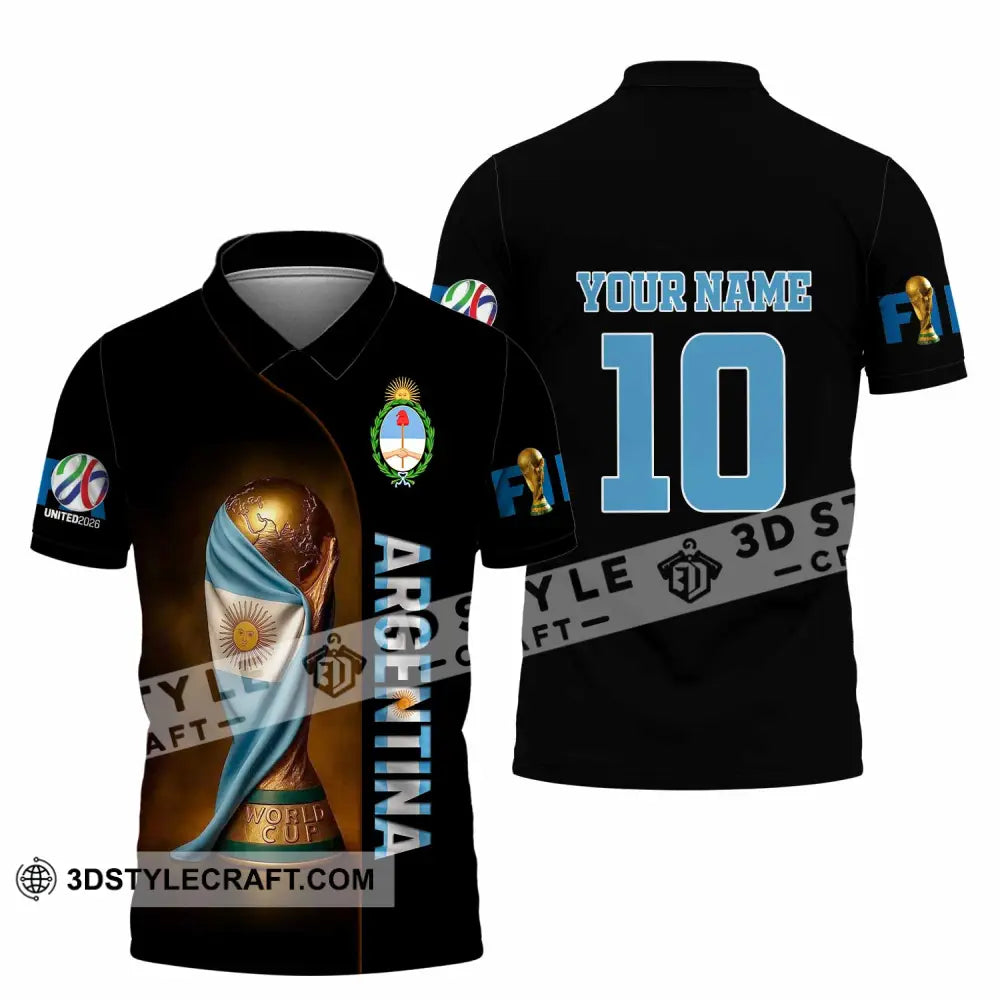 Unisex Shirt - Custom Argentina 3D Shirt Polo Shirt / S T-shirt