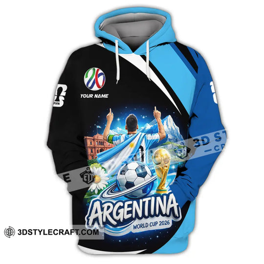 Unisex Shirt - Custom Argentina World Cup 2026 2026 3D Shirt style option 2