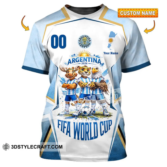 Unisex Shirt - Custom Argentina World Cup 2026 3D Shirt style option 1