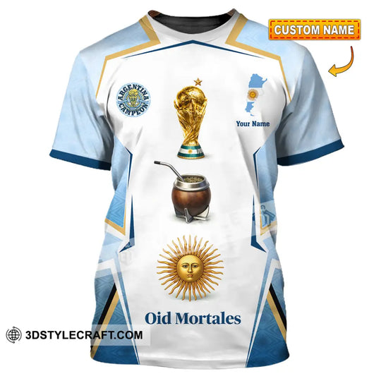 Unisex Shirt - Custom Argentina World Cup 2026 3D Shirt style option 1