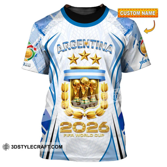 Unisex Shirt - Custom Argentina World Cup 2026 3D Shirt style option 1