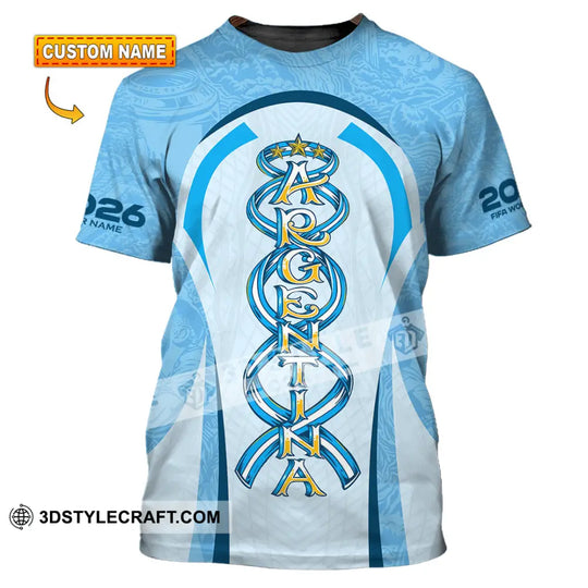 Unisex Shirt - Custom Argentina World Cup 2026 3D Shirt style option 1