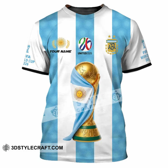 Unisex Shirt - Custom Argentina World Cup 2026 3D Shirt style option 2
