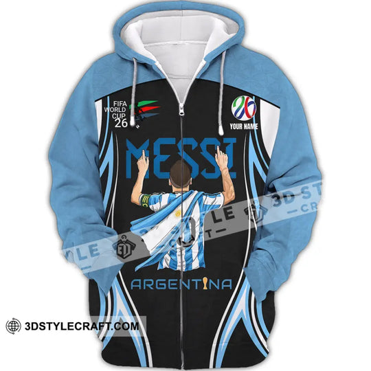 Unisex Shirt - Custom Argentina World Cup 2026 3D Shirt style option 3