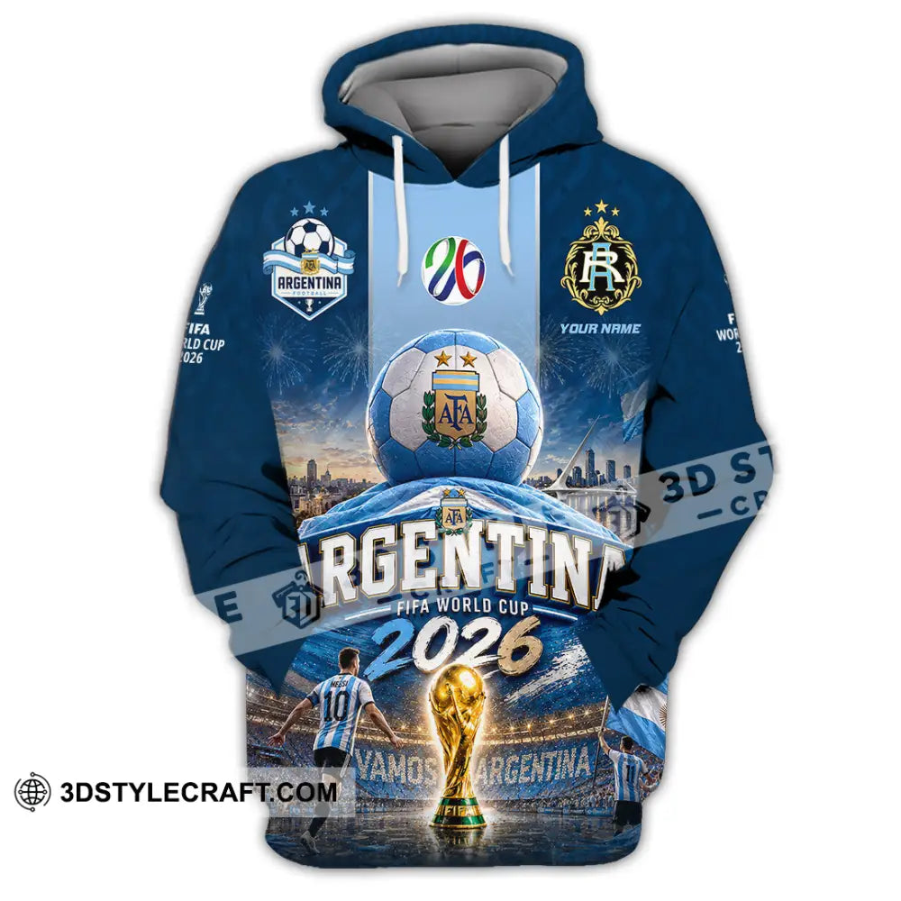 Unisex Shirt - Custom Argentina World Cup 2026 Shirt - Hoodie / S - T-shirt