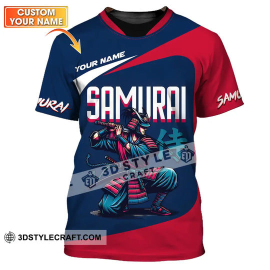 Unisex Shirt - Custom Armor Samurai Man Name Shirt style option 1