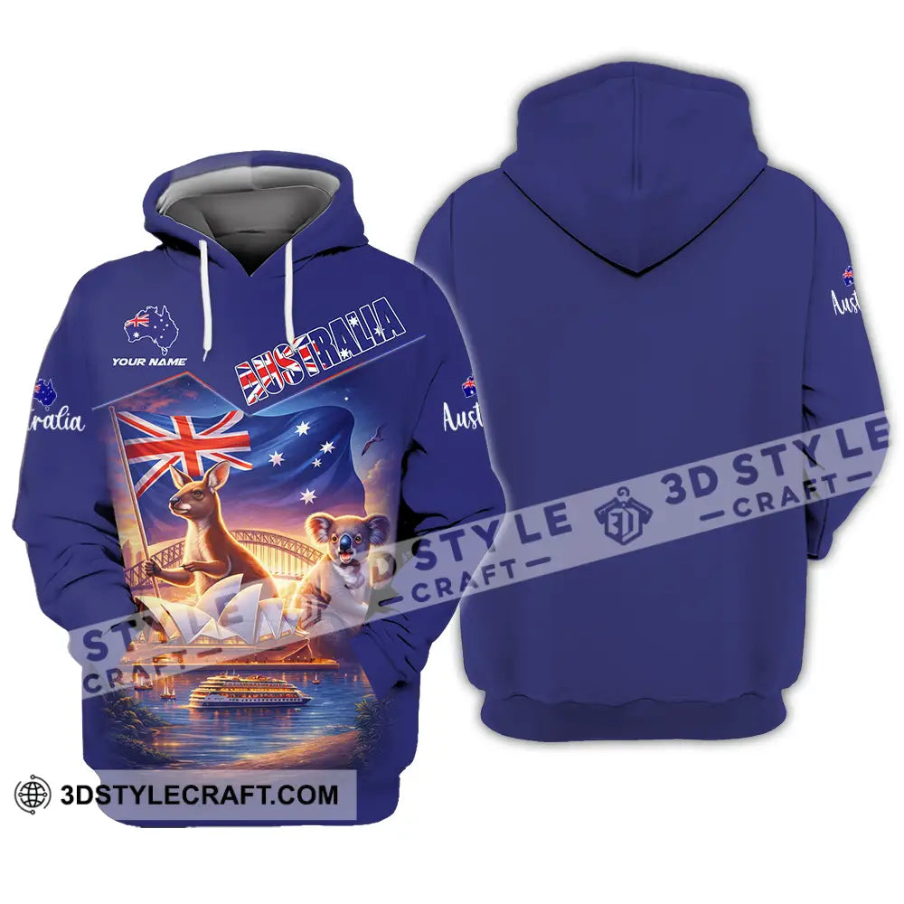Unisex Shirt - Custom Australia 3D Shirt Hoodie / S T-shirt