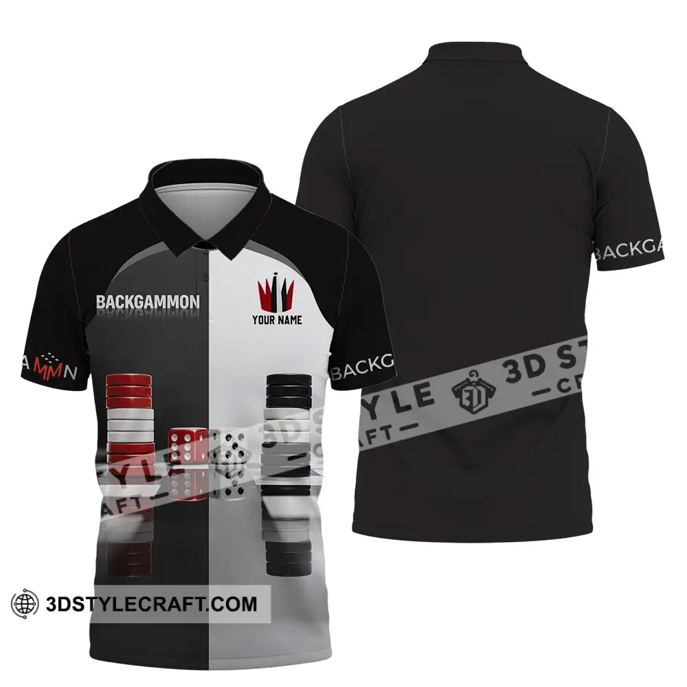 Unisex Shirt - Custom Backgammon 3D Shirt Polo Shirt / S T-shirt