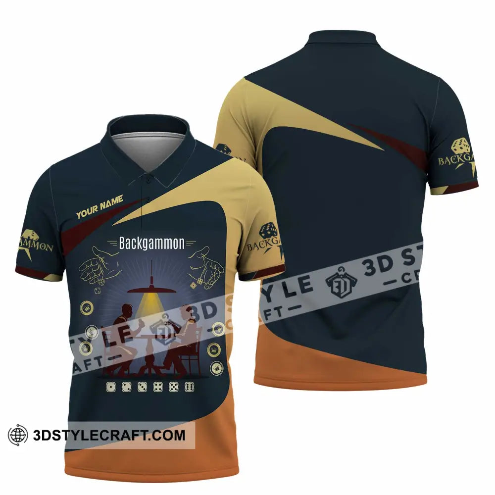 Unisex Shirt - Custom Backgammon 3D Shirt Polo Shirt / S T-shirt
