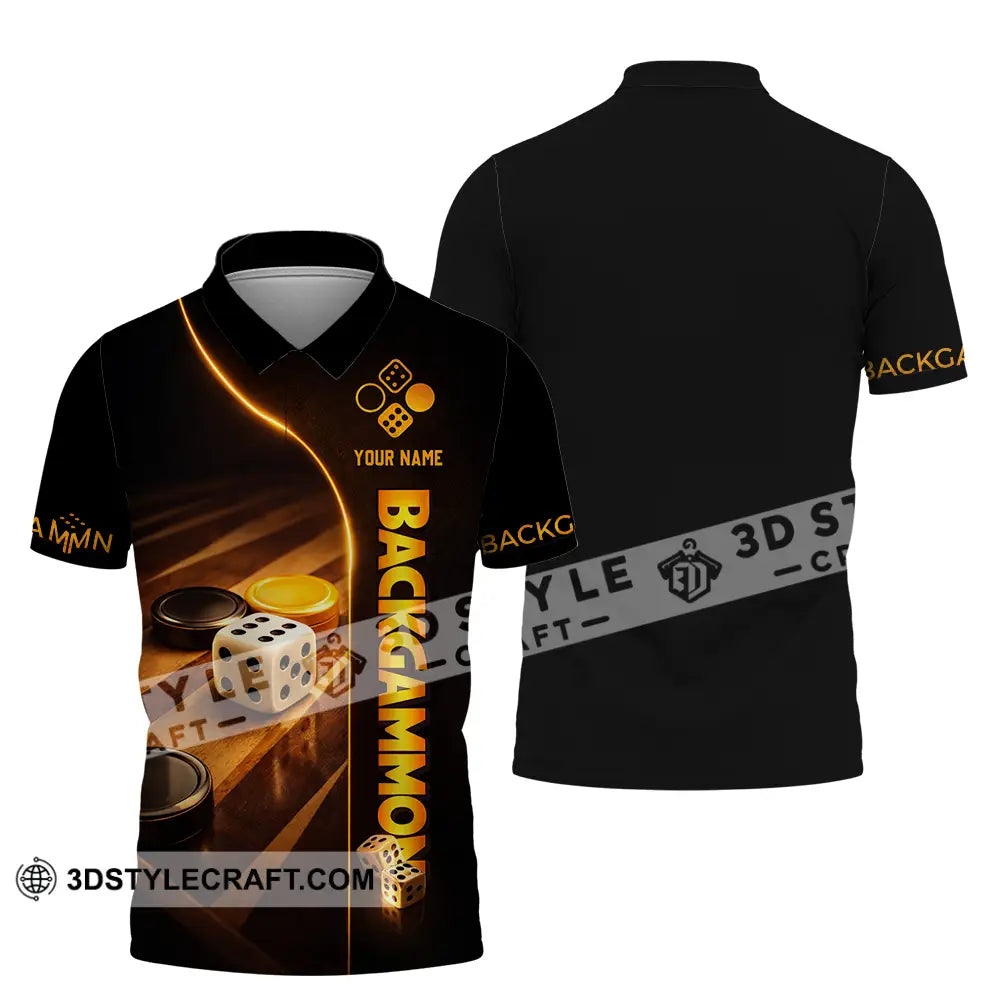 Unisex Shirt - Custom Backgammon 3D Shirt Polo Shirt / S T-shirt
