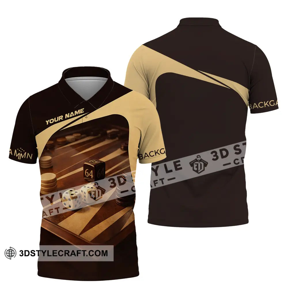Unisex Shirt - Custom Backgammon 3D Shirt Polo Shirt / S T-shirt