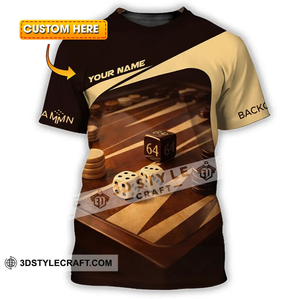 Unisex Shirt - Custom Backgammon 3D Shirt T-shirt