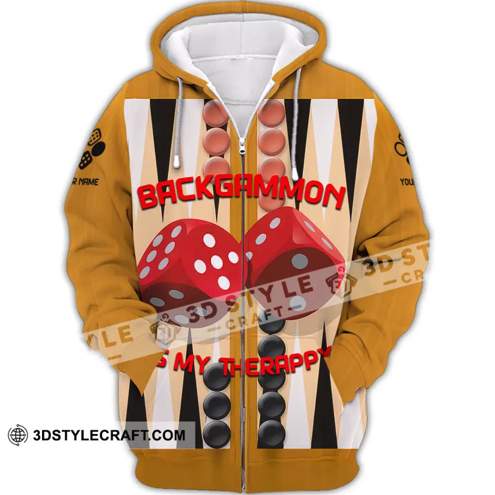 Unisex Shirt - Custom Backgammon 3D Shirt Zipper Hoodie / S T-shirt