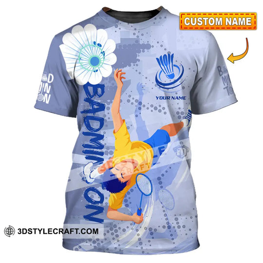 Unisex Shirt - Custom Badminton 3D Shirt style option 1