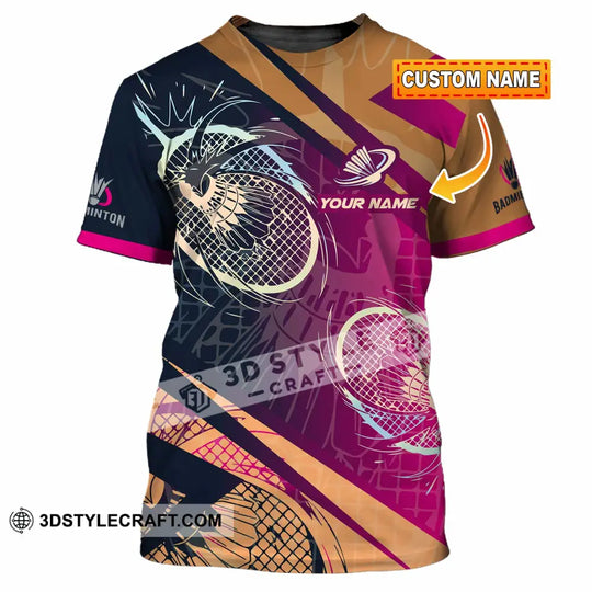 Unisex Shirt - Custom Badminton 3D Shirt style option 1
