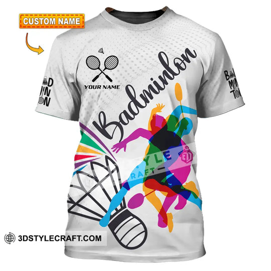 Unisex Shirt - Custom Badminton 3D Shirt style option 1