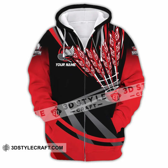 Unisex Shirt - Custom Badminton  3D Shirt style option 4