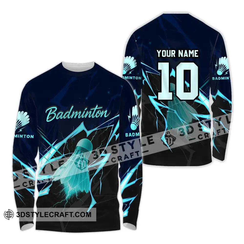 Unisex Shirt - Custom Badminton Shirt Long Sleeve Shirt / S T-shirt
