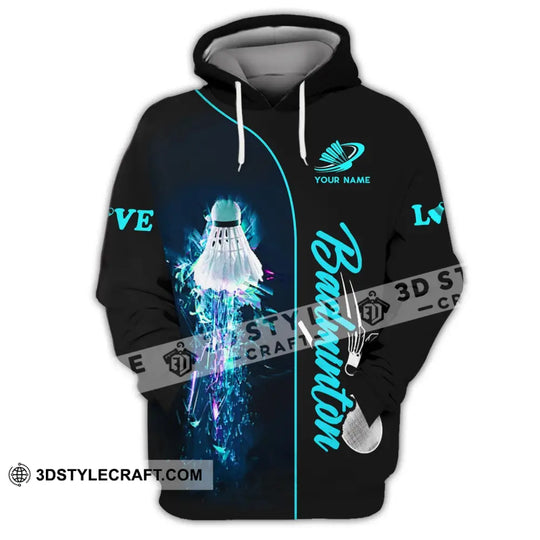 Unisex Shirt - Custom Badminton Name Shirt - Badminton Clothing, Gift for Badminton Lovers style option 3
