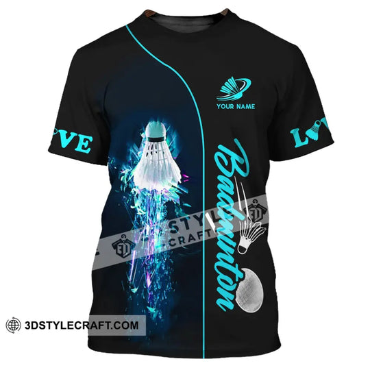 Unisex Shirt - Custom Badminton Name Shirt - Badminton Clothing, Gift for Badminton Lovers style option 2