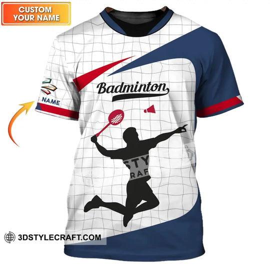 Unisex Shirt - Custom Badminton Name T-Shirt - Badminton Clothing, Gift For Badminton Players style option 1