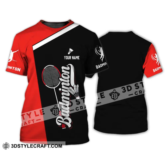 Unisex Shirt - Custom Badminton Name T-Shirt - Badminton Clothing style option 3
