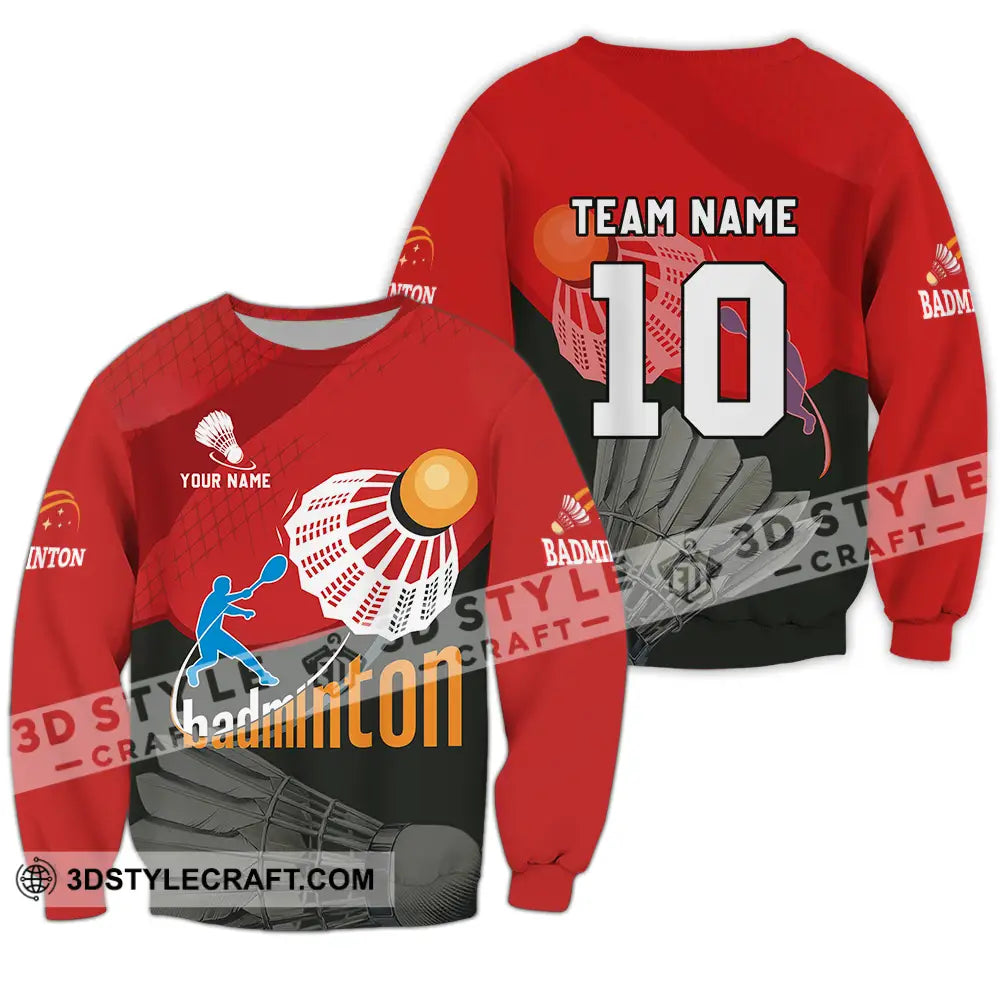 Unisex Shirt - Custom Badminton Player Shirt Long Sleeve / S T-shirt
