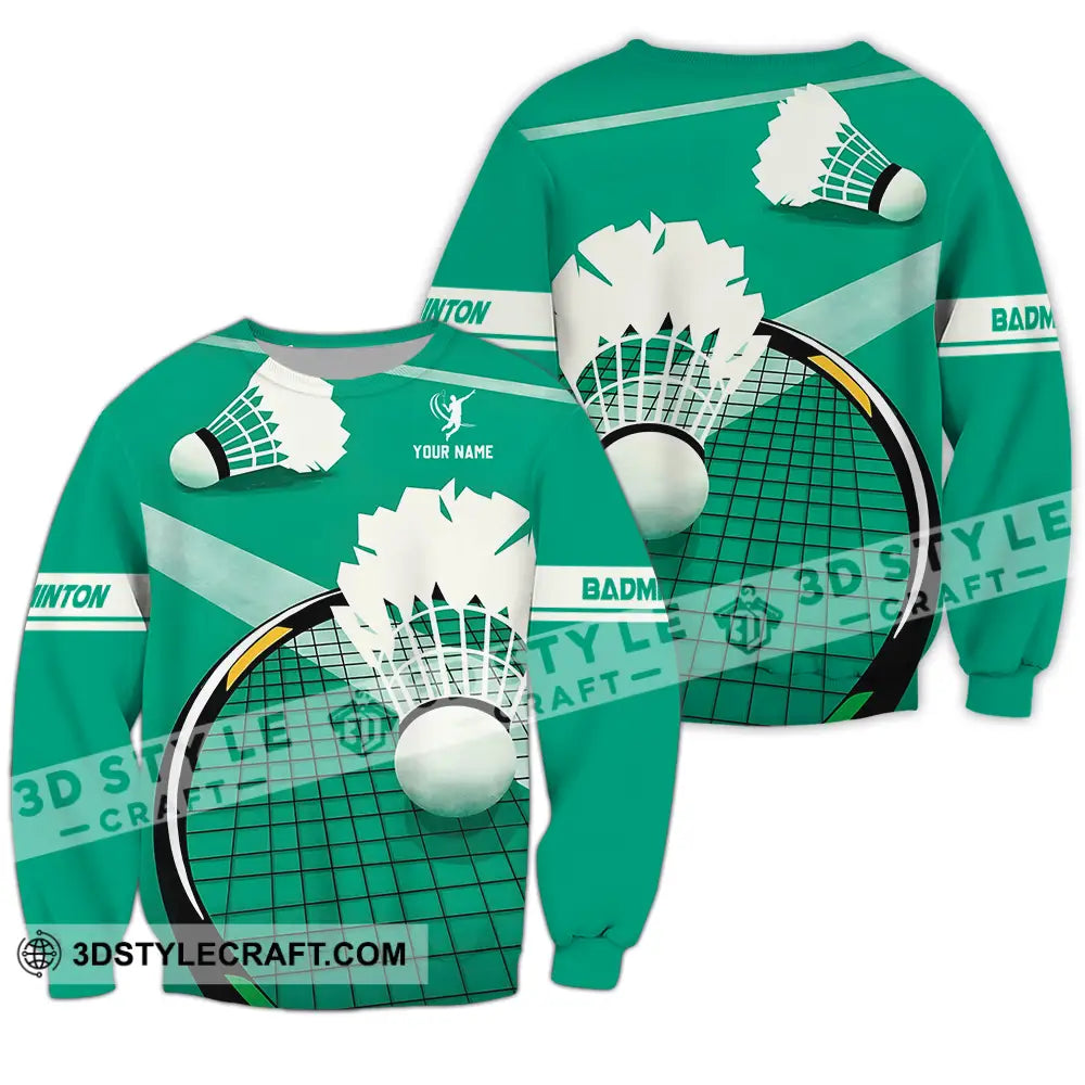 Unisex Shirt Custom Badminton Sport Shirt Long Sleeve / S T shirt