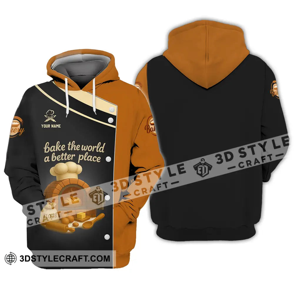 Unisex Shirt Custom Bake The World A Better Place Shirt Hoodie / S T shirt