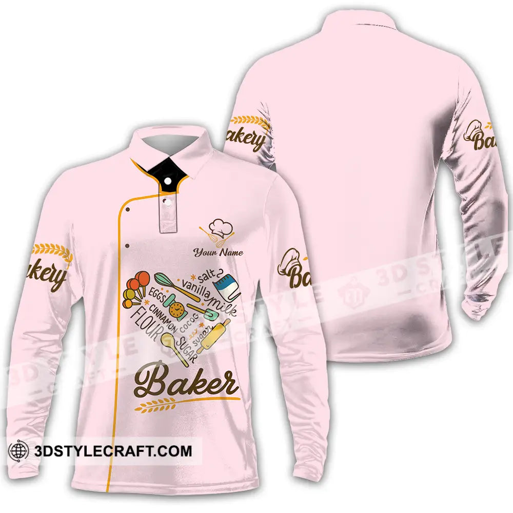 Unisex Shirt Custom Baker Shirt Long Sleeve Polo / S T shirt