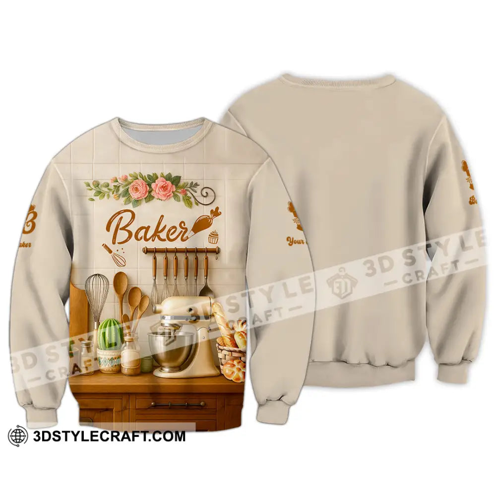 Unisex Shirt - Custom Baker Love Baking Shirt Long Sleeve / S T-shirt