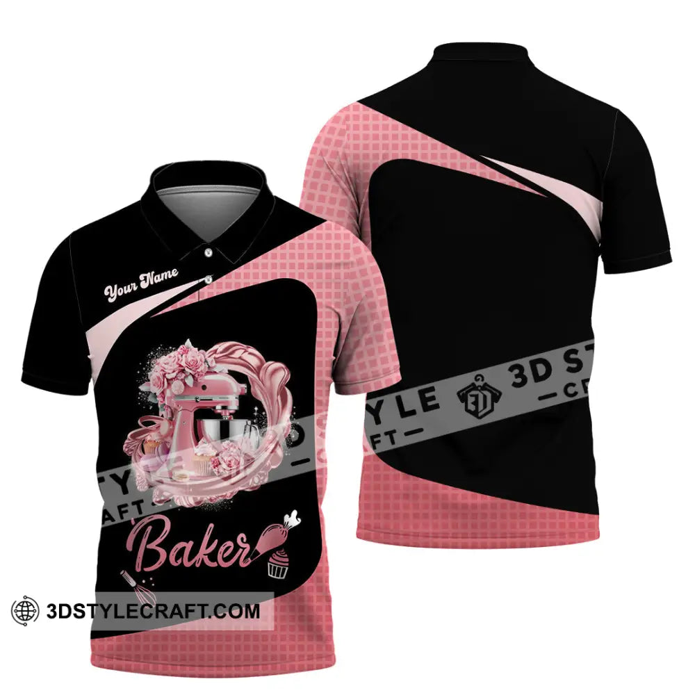Unisex Shirt - Custom Baker Love Baking Shirt Polo Shirt / S T-shirt