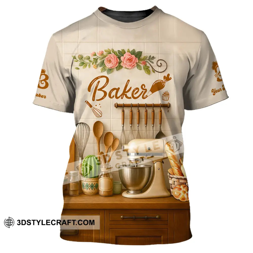 Unisex Shirt - Custom Baker Love Baking Shirt T-Shirt / S T-shirt