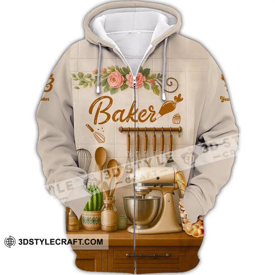 Unisex Shirt - Custom Baker Love Baking Shirt style option 2