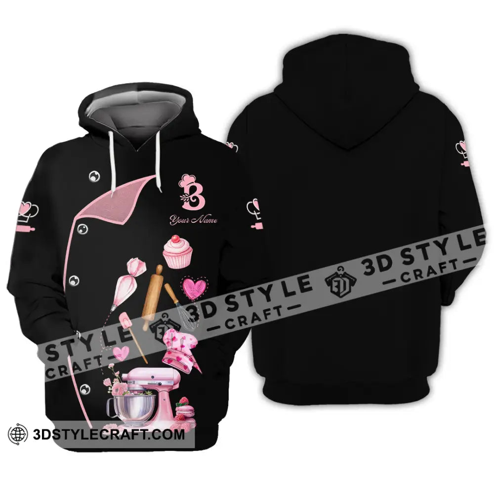 Unisex Shirt - Custom Bakery Black & Pink Cute Shirt Hoodie / S T-shirt