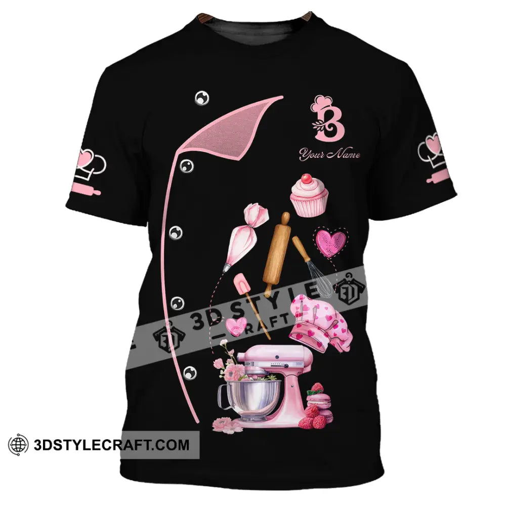 Unisex Shirt - Custom Bakery Black & Pink Cute Shirt T-Shirt / S T-shirt