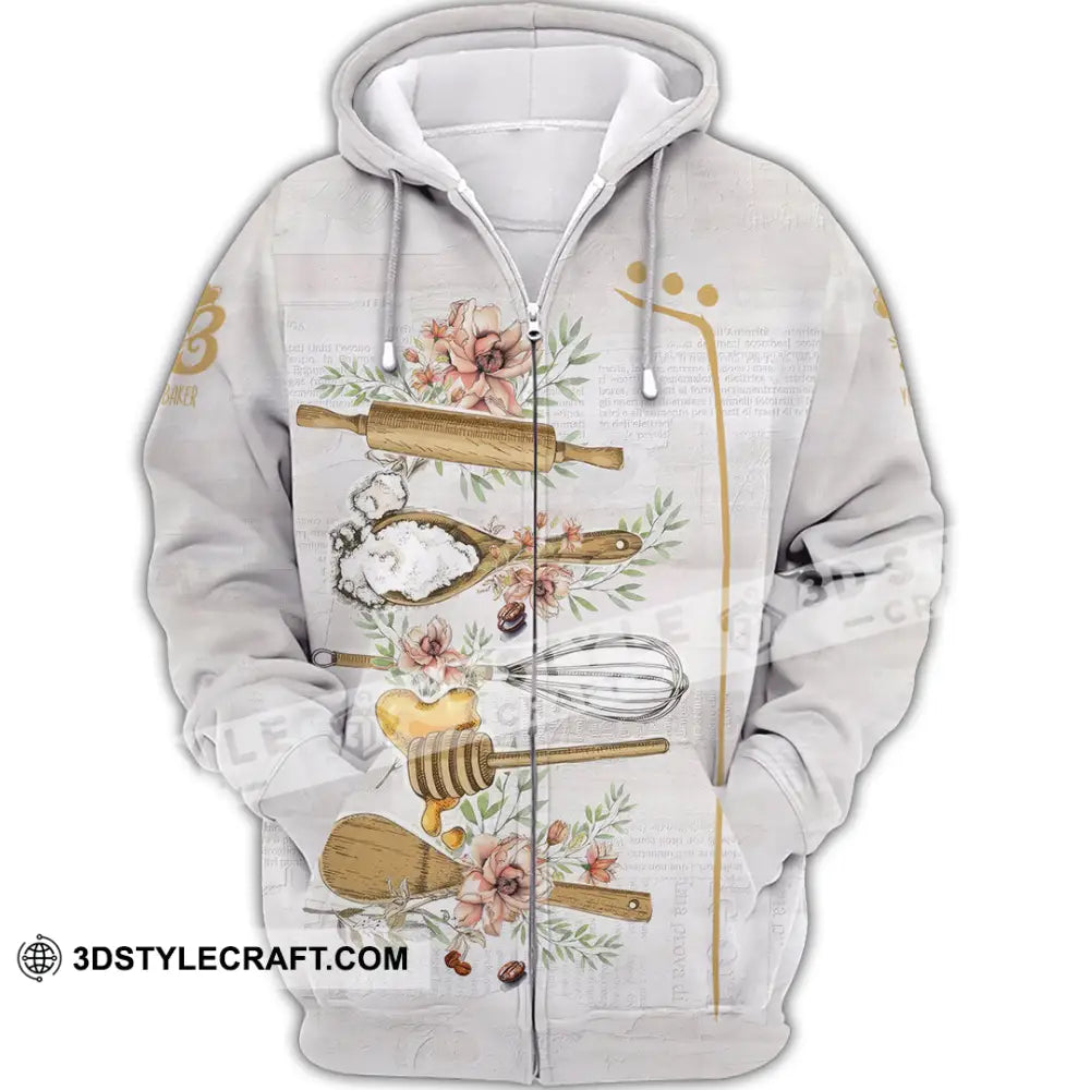 Unisex Shirt - Custom Baking Shirt Zipper Hoodie / S T-shirt