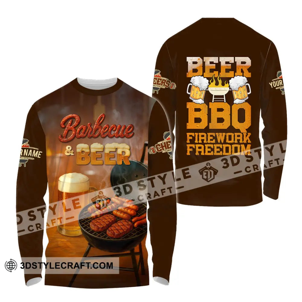 Unisex Shirt - Custom Barbecue Shirt Long Sleeve Shirt / S T-shirt