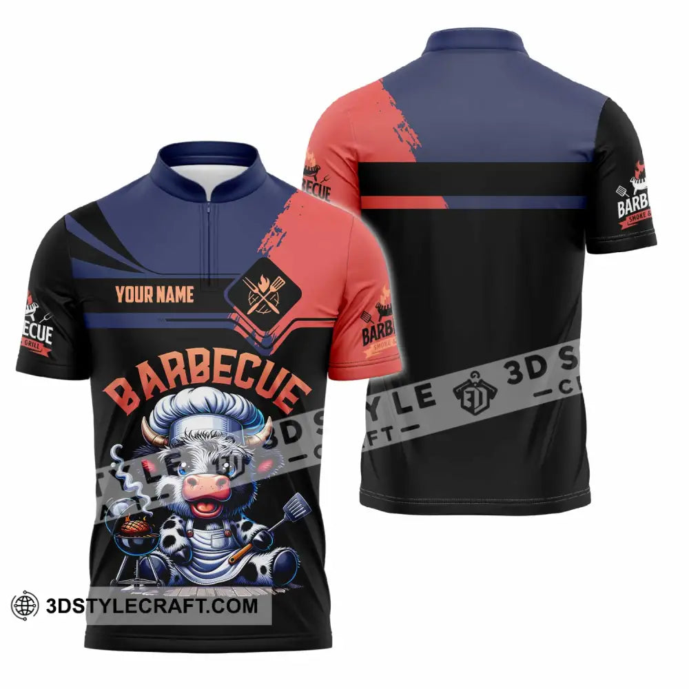 Unisex Shirt - Custom Barbecue Shirt Zipper Polo Shirt / S T-shirt