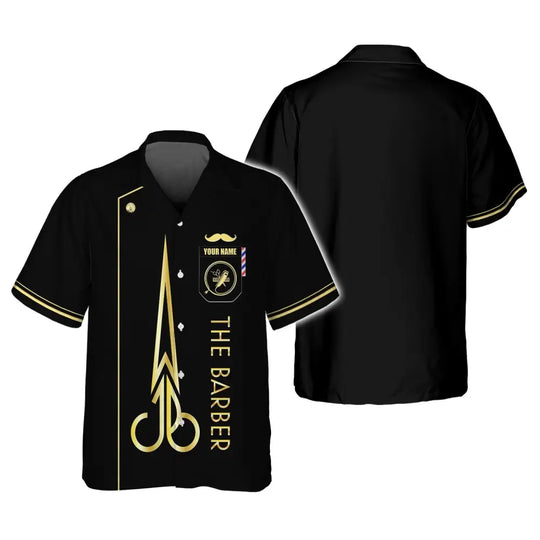 Unisex Shirt, Custom Barber Shirt, Personalized Name Shirt For Hairstylists style option 3