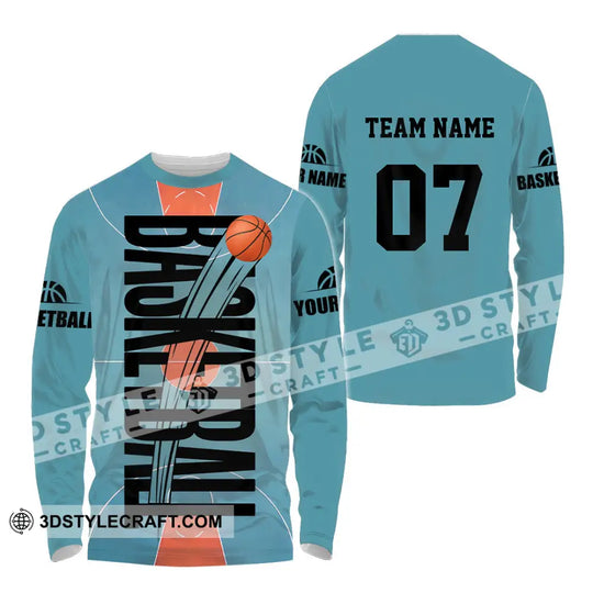 Unisex Shirt - Custom Basketball Blue Shirt style option 4