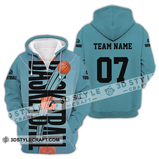 Unisex Shirt - Custom Basketball Blue Shirt style option 2