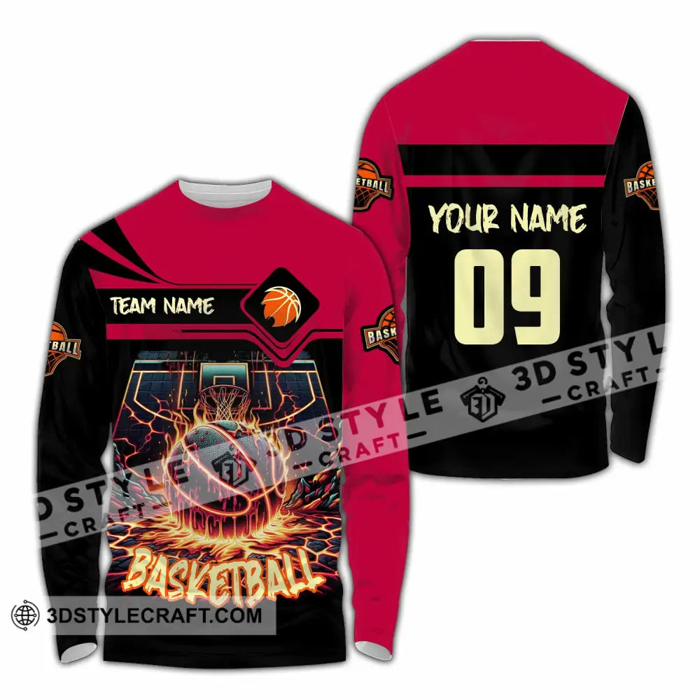Unisex Shirt Custom Basketball Shirt Long Sleeve Shirt / S T shirt