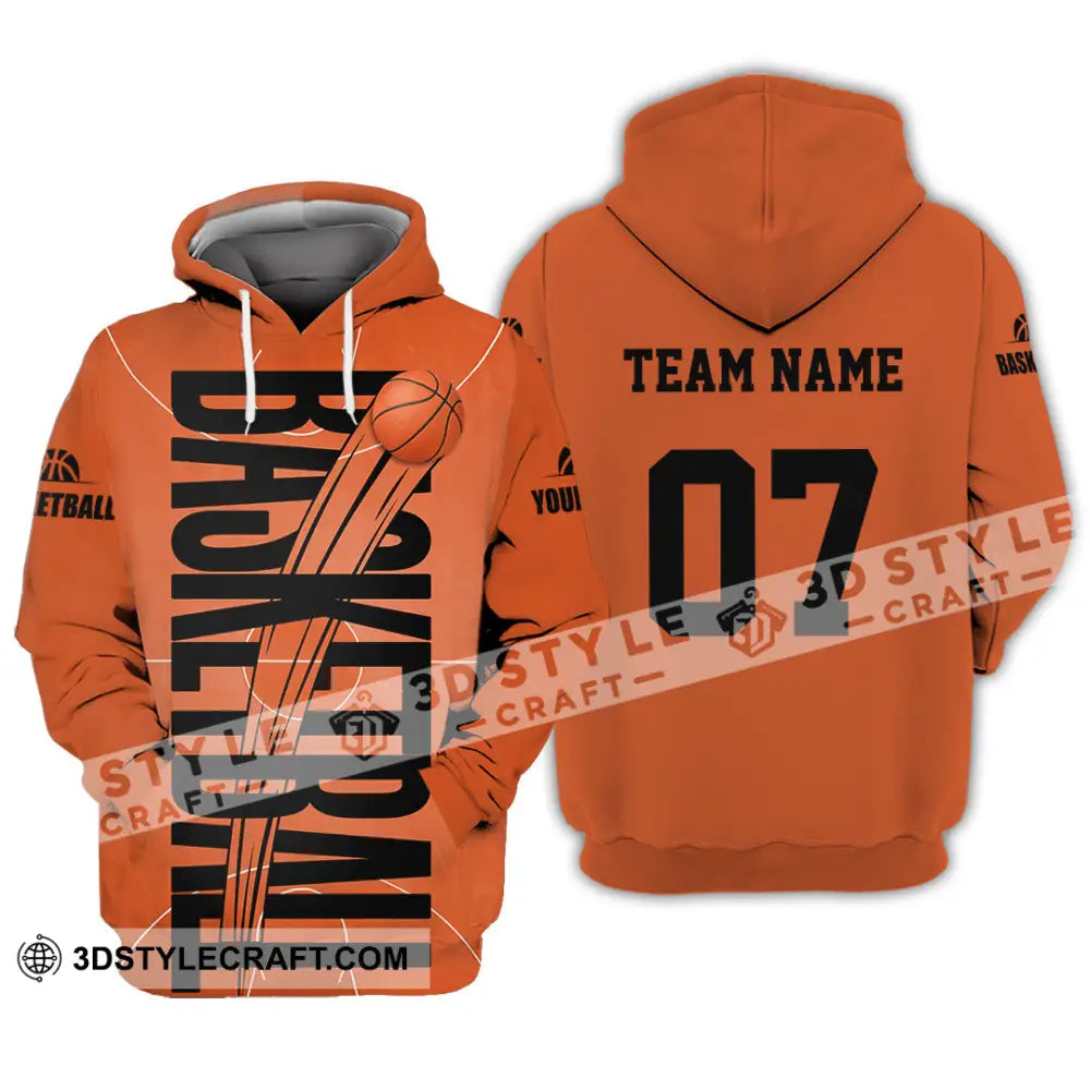 Unisex Shirt - Custom Basketball Orange Shirt Hoodie / S T-shirt