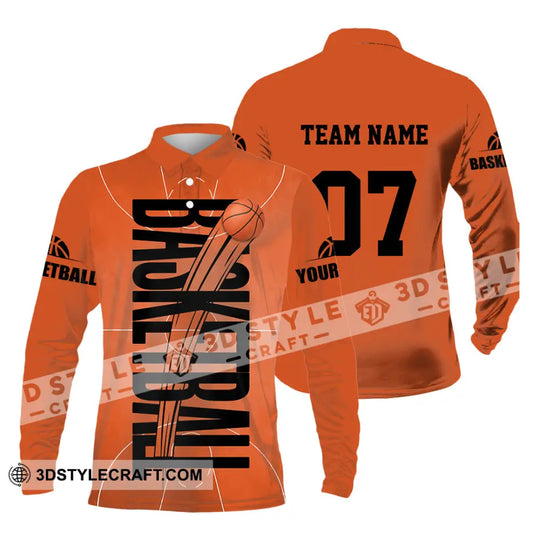 Unisex Shirt - Custom Basketball Orange Shirt style option 3